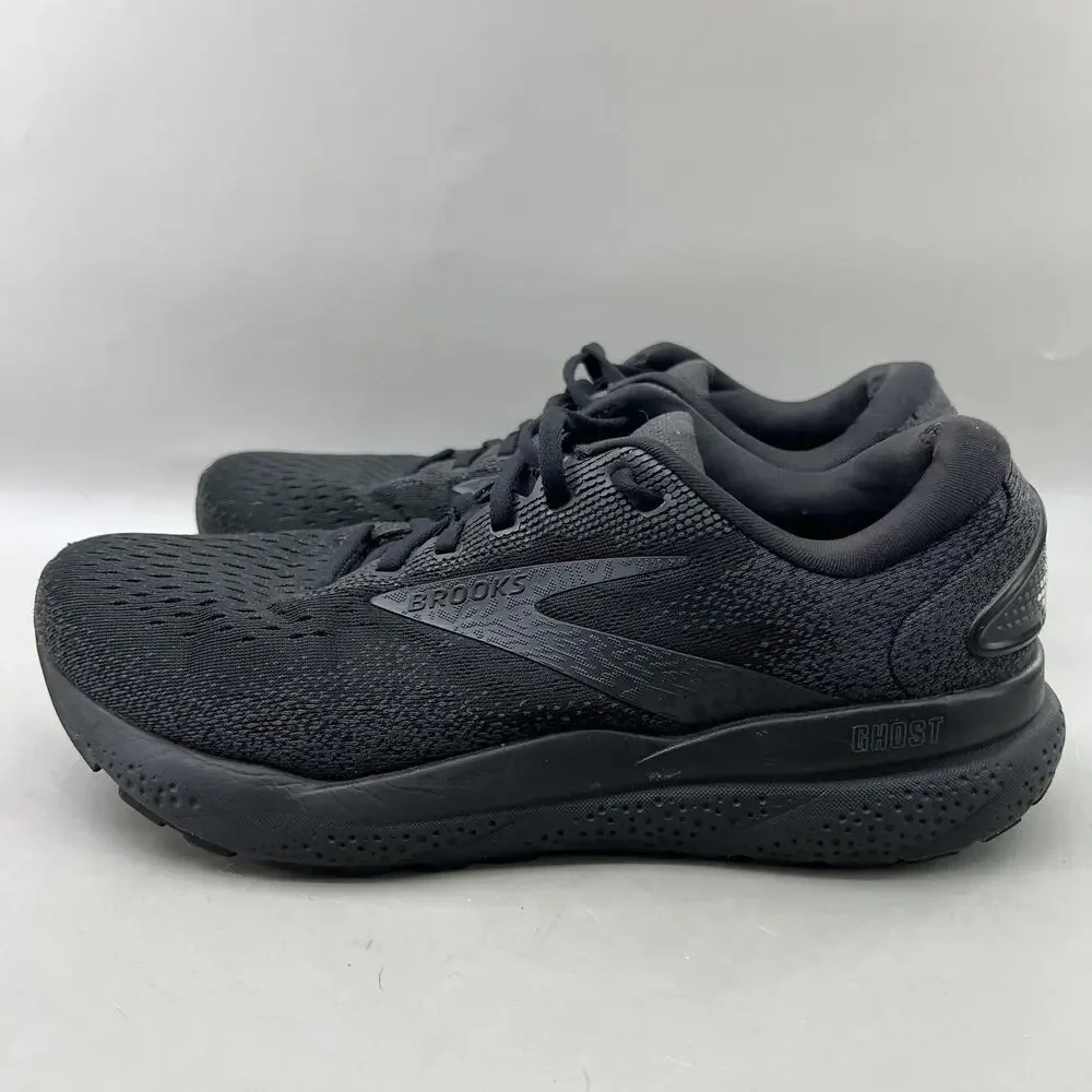 Brooks Ghost 16 Running Shoes Men Size 8.5 EE Black Mesh Comfort Cushion Sneaker